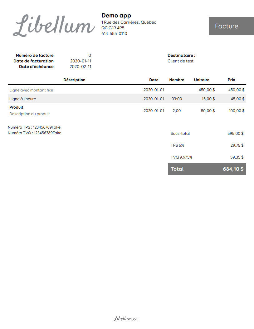 Bold invoice template preview